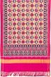 Patan Patola Silk Double Ikat 7 Figure Unique Pink Saree