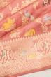 Banarasi Silk Kadwa Jaal Pink Saree