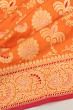 Banarasi Silk Kadwa Jaal Orange Saree