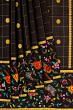 Petit Point X Kanchipuram Silk Checks And Butta Black Saree