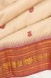 Kanchipuram Silk Butta Cream Saree