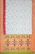 Pochampally Silk Ikat With Attached Paithani Border Navaratna Bhat White Saree