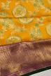 Kanchipuram Silk Jaal And Butta Yellow Saree