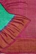 Kanchipuram Silk Bandhani Sea Green Saree