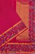 Petite Point On Kanchipuram Silk Checks Purple Saree