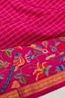 Petite Point On Kanchipuram Silk Checks Purple Saree