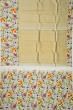 Kanchipuram Silk Brocade White Saree With Printed Border