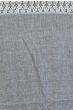 Linen Plain Grey Saree