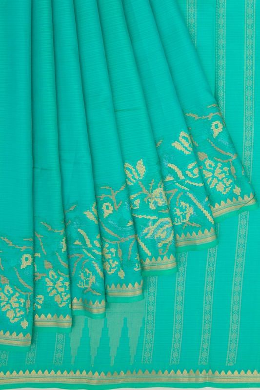 Silk Traditional Wear Designer Weaving Work Sea Green Saree With Heavy  Blouse