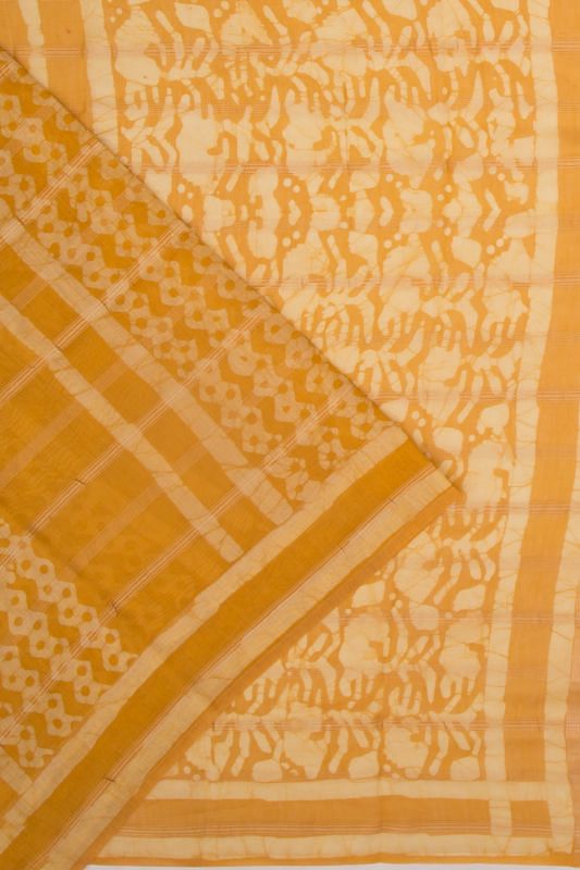 Batik Printed Cotton Saree 10041457 – Avishya.com