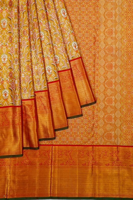 Kanchipuram Silk TIssue Brocade Gold Saree