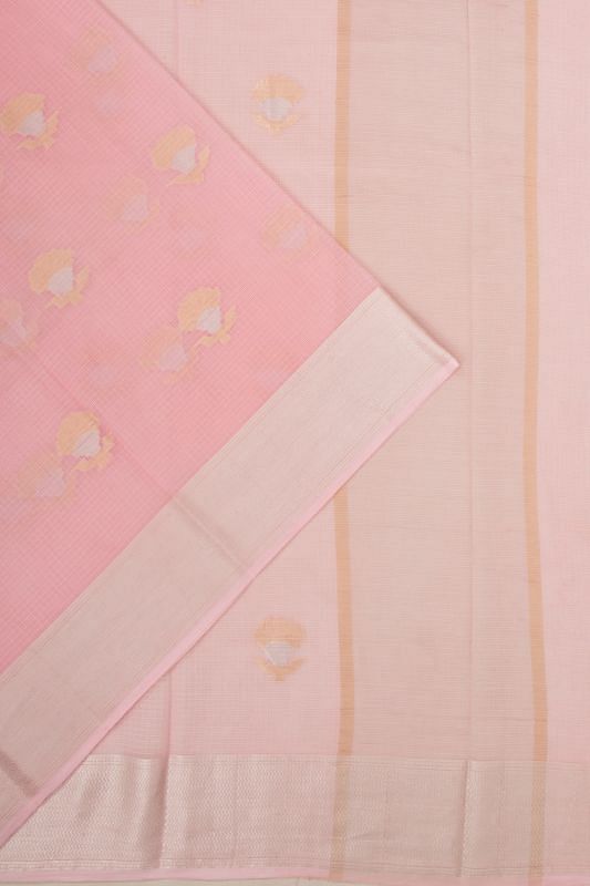 Kota Soft Silk Butta Baby Pink Saree