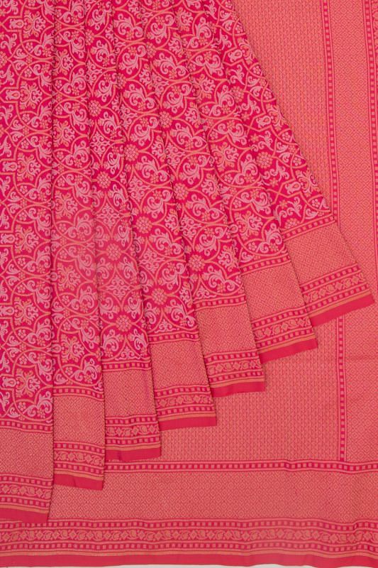 Banarasi Silk Brocade Pink Saree