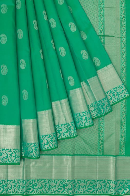 Taranga Kanchi Silk Butta Green Saree