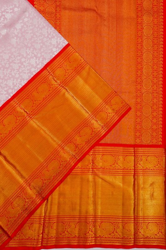 Kanchipuram Silk Brocade Lavender Saree