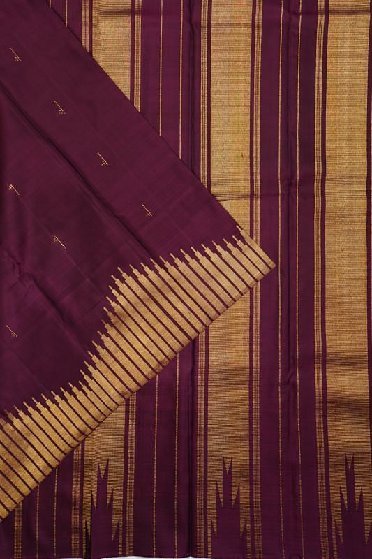 Kanchipuram Silk Butta Purple Saree