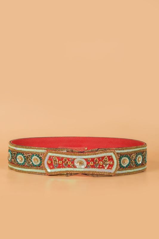 Zardosi Embroidery High Wasit Belt By Kankatala