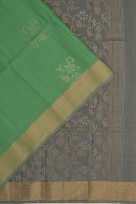 Coimbatore Soft Silk Butta Green Saree