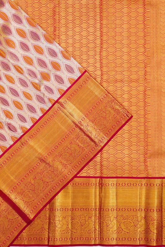 Kanchipuram Silk Tissue Brocade Gold Saree