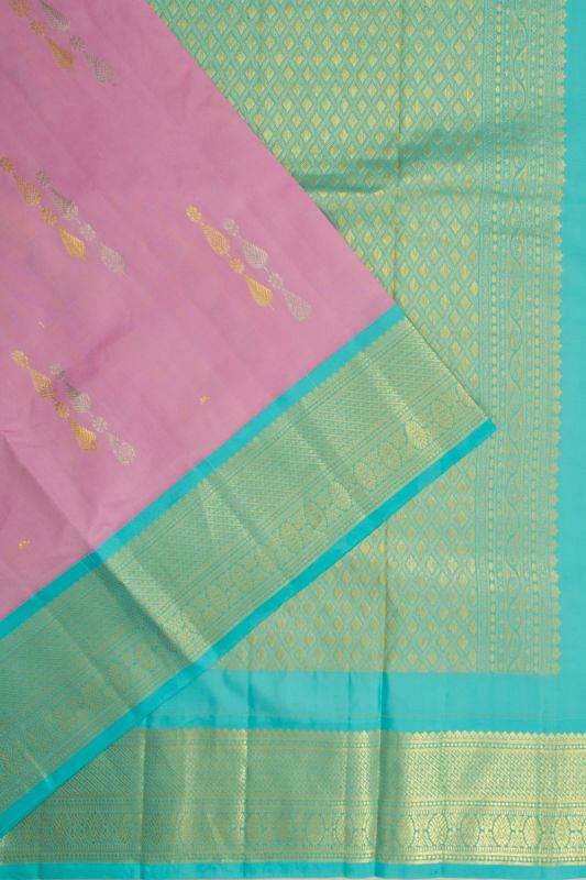 Gadwal Silk Brocade Pastel Pink Saree