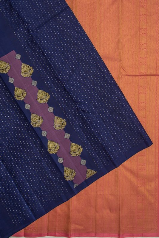 Taranga Kanchi Silk Butta Dark Blue Saree