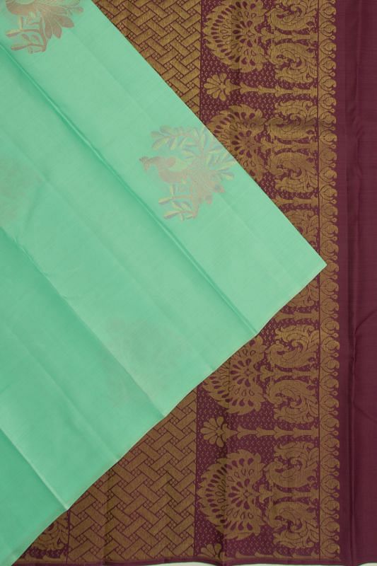 Taranga Kanchi Silk Butta Sea Green Saree