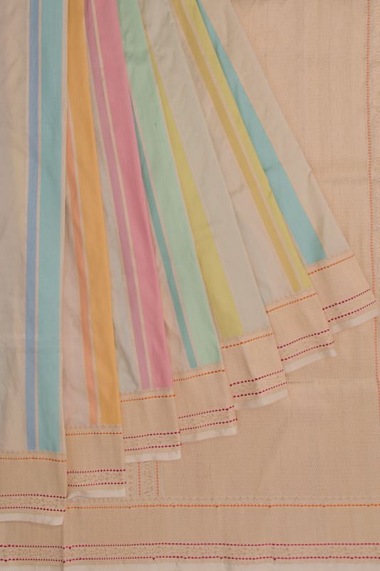 Banarasi Silk Vertical Lines Rangkat Saree