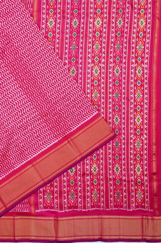 Pochampally Silk Ikat Pink Saree