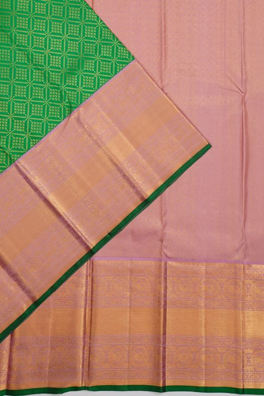 Kanchipuram Silk Brocade Green Saree