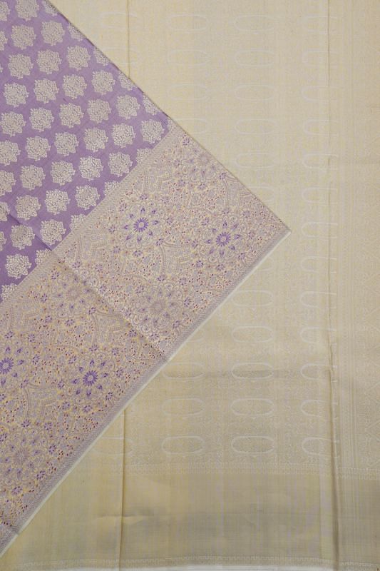 Kanchipuram Silk Brocade Lavender Saree