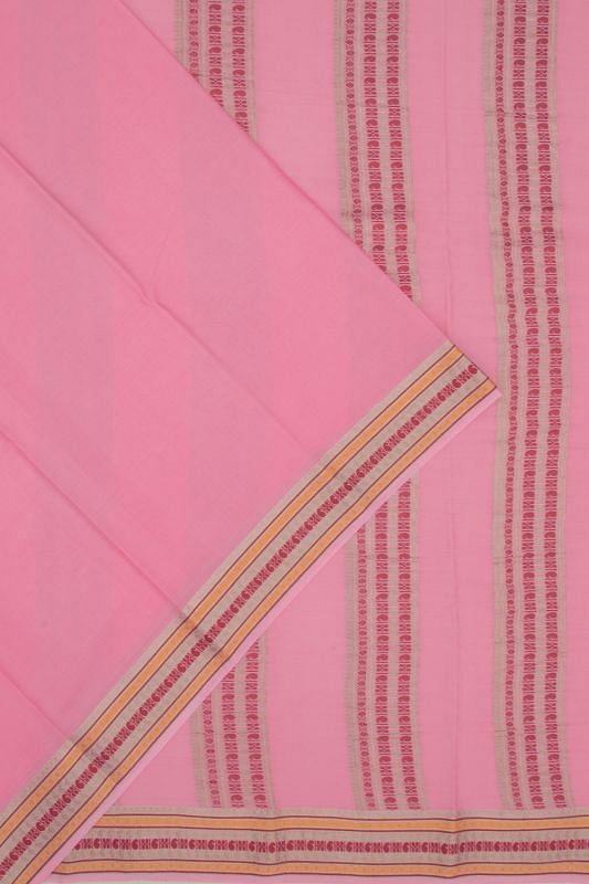 Binny Silk Plain Pastel Pink Saree