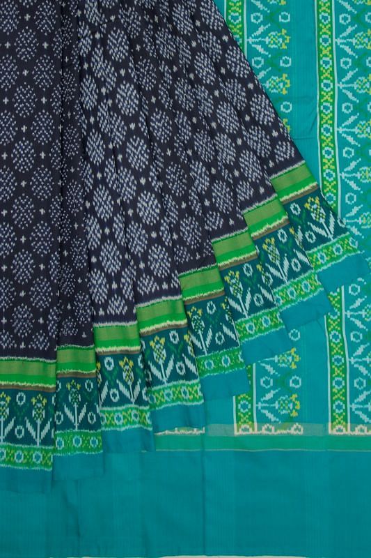 Pochampally Silk Ikat Midnight Blue Saree