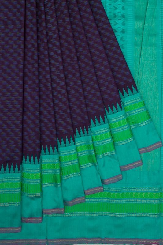 Pochampally Silk Ikat Dark Blue Saree