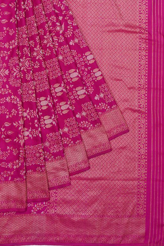 Banarasi Silk Brocade Purple Saree