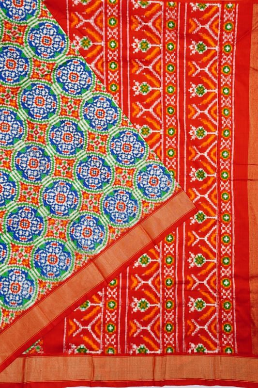 Pochampally Silk Ikat Multicolour Red Saree