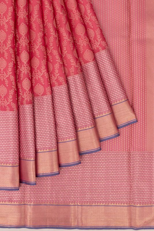 Taranga Kanchi Silk Brocade Pink Saree