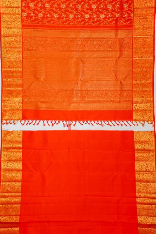 Kanchipuram Silk Brocade Red Saree | Kankatala