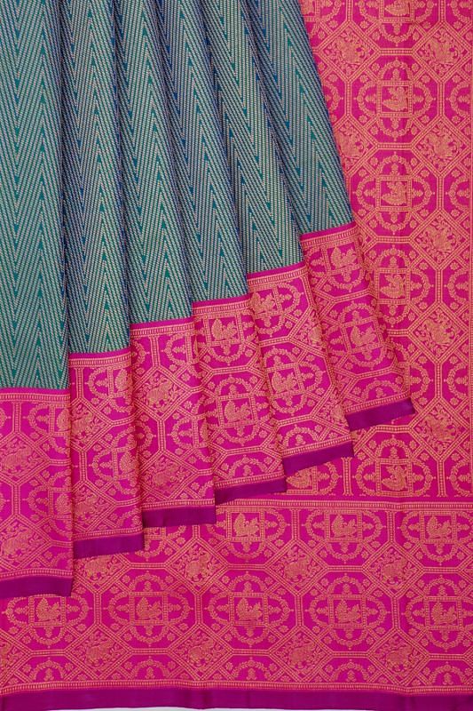 Kanchipuram Silk Brocade Green Saree