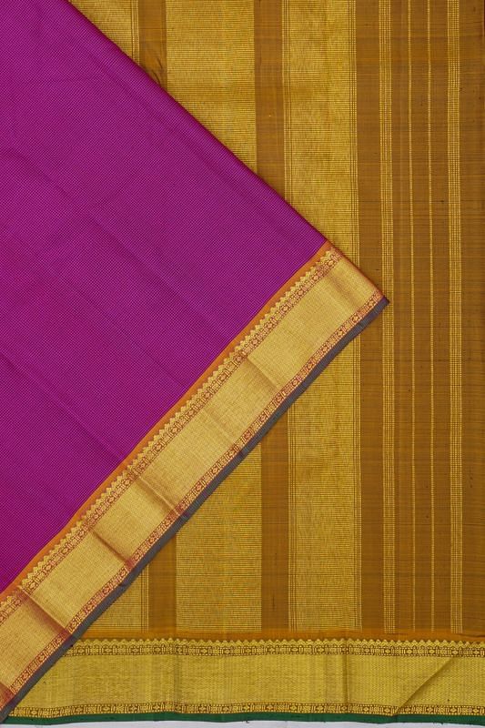 Kanchipuram Silk Checks Purple Saree