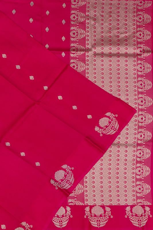 Banarasi Katan Silk Butta Rani Pink Saree