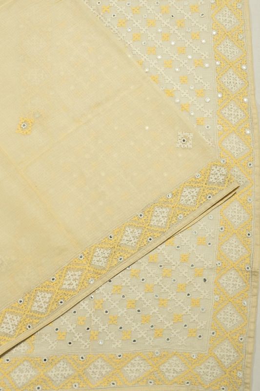 Kota Soft Silk Kasuti Work Butta Yellow Saree