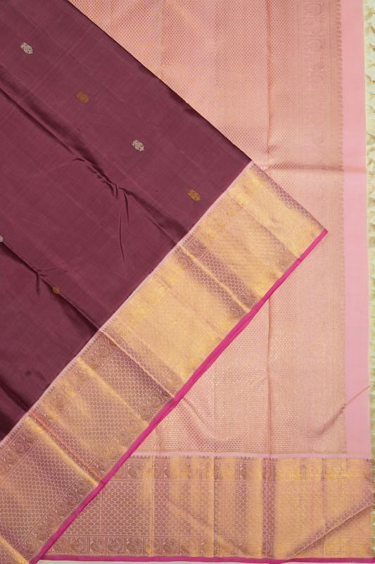 Kanchipuram Silk Butta Maroon Saree