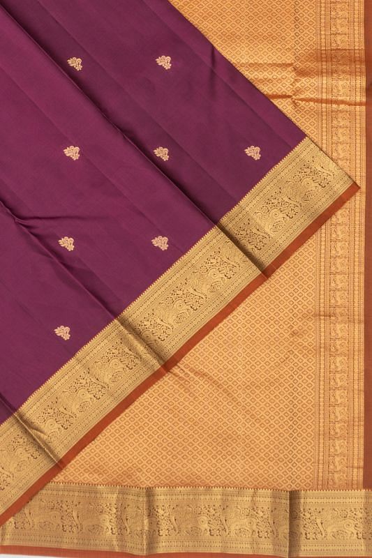 Classic Kanchipuram Silk Butta Purple Saree