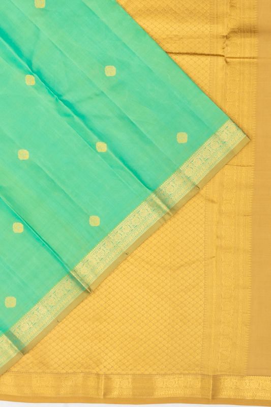 Classic Kanchipuram Silk Tissue Butta Sea Green Saree