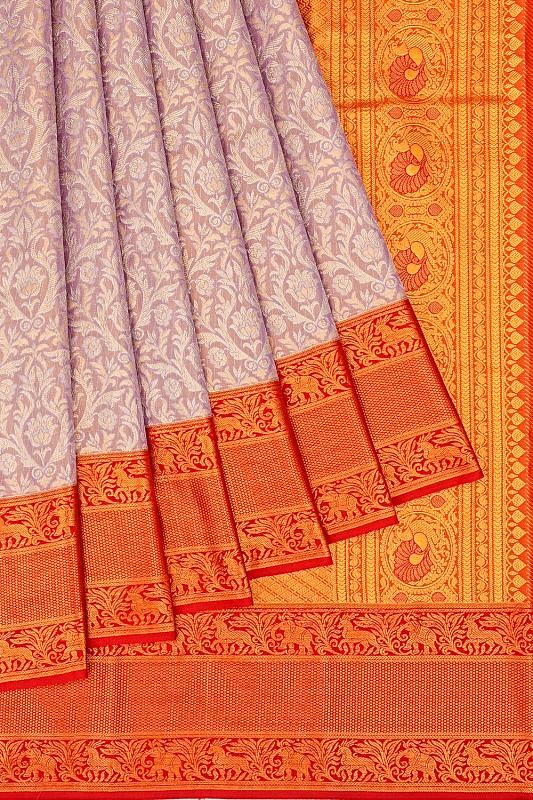 Taranga Kanchi Silk Tissue Brocade Lavender Saree