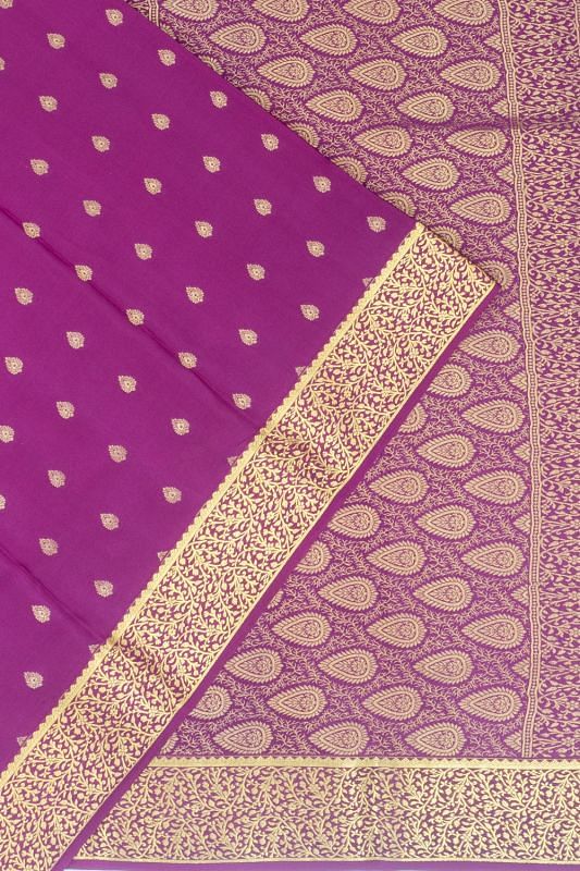 Mysore Silk Butta Purple Saree