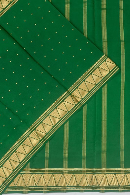 Mysore Silk Half And Half Pink And Green Saree