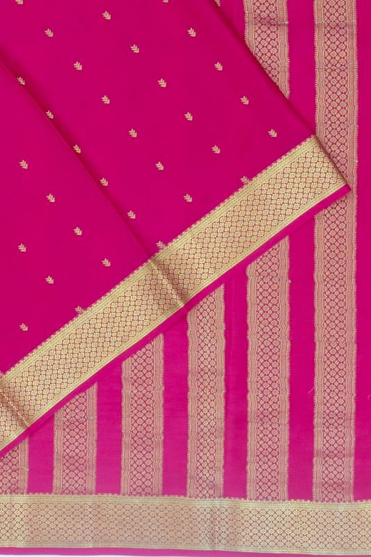 Mysore Silk Butta Rani Pink Saree