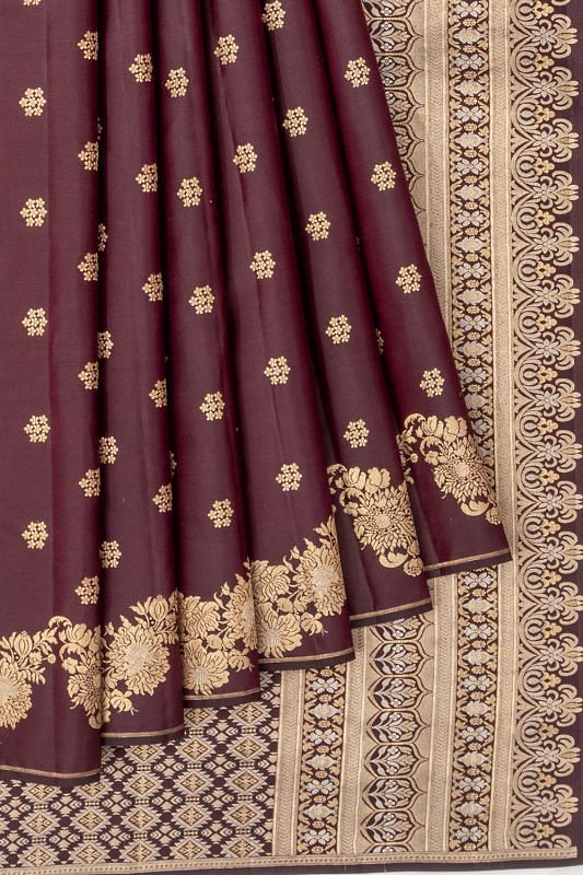 Classic Kanchipuram Silk Butta Burgundy Saree