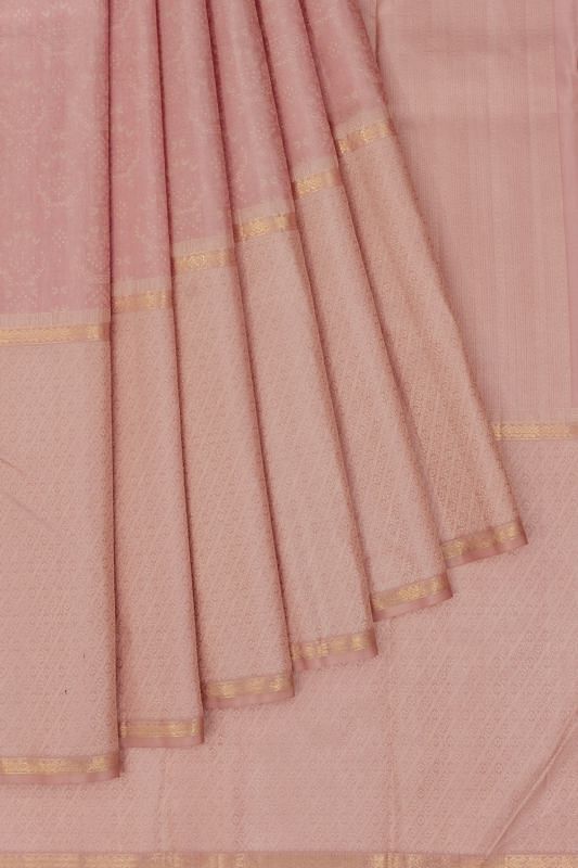 Kanchipuram Silk Jacquard Snuff Saree